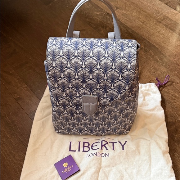 Liberty of London Handbags - Liberty London Grey Blue Iphis backpack Women's